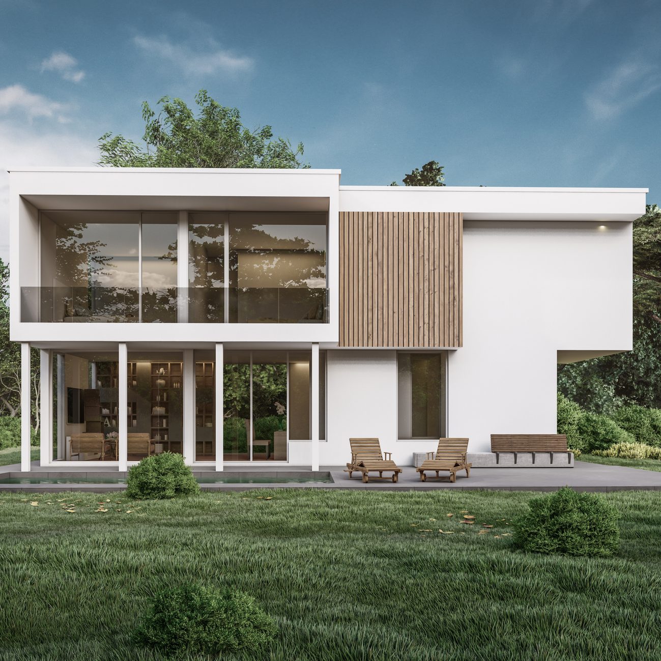 3D Rendering Architectural House Illustration